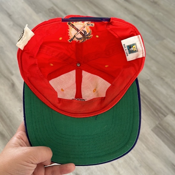 VINTAGE 90S FLORIDA PANTHERS RED AND BLUE HAT - Picture 7 of 7